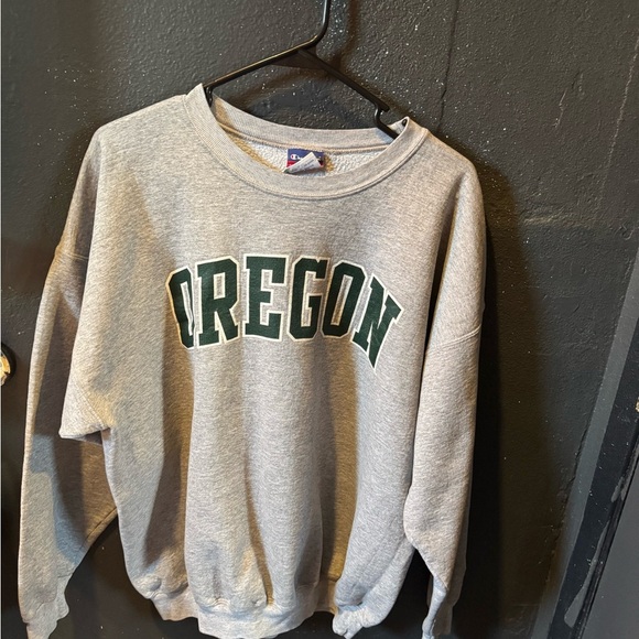 Champion Gray Oregon Ducks Men's Crewneck Sweater - Picture 1 of 4